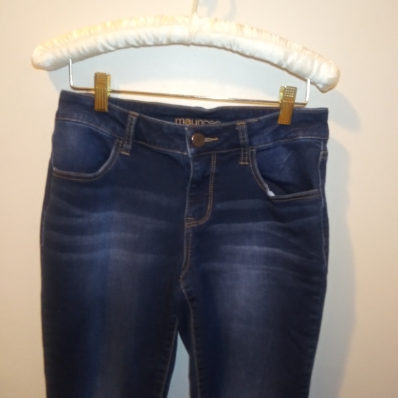 3/$18 Maurices Dark Wash Denim Jeggings - Picture 2 of 10